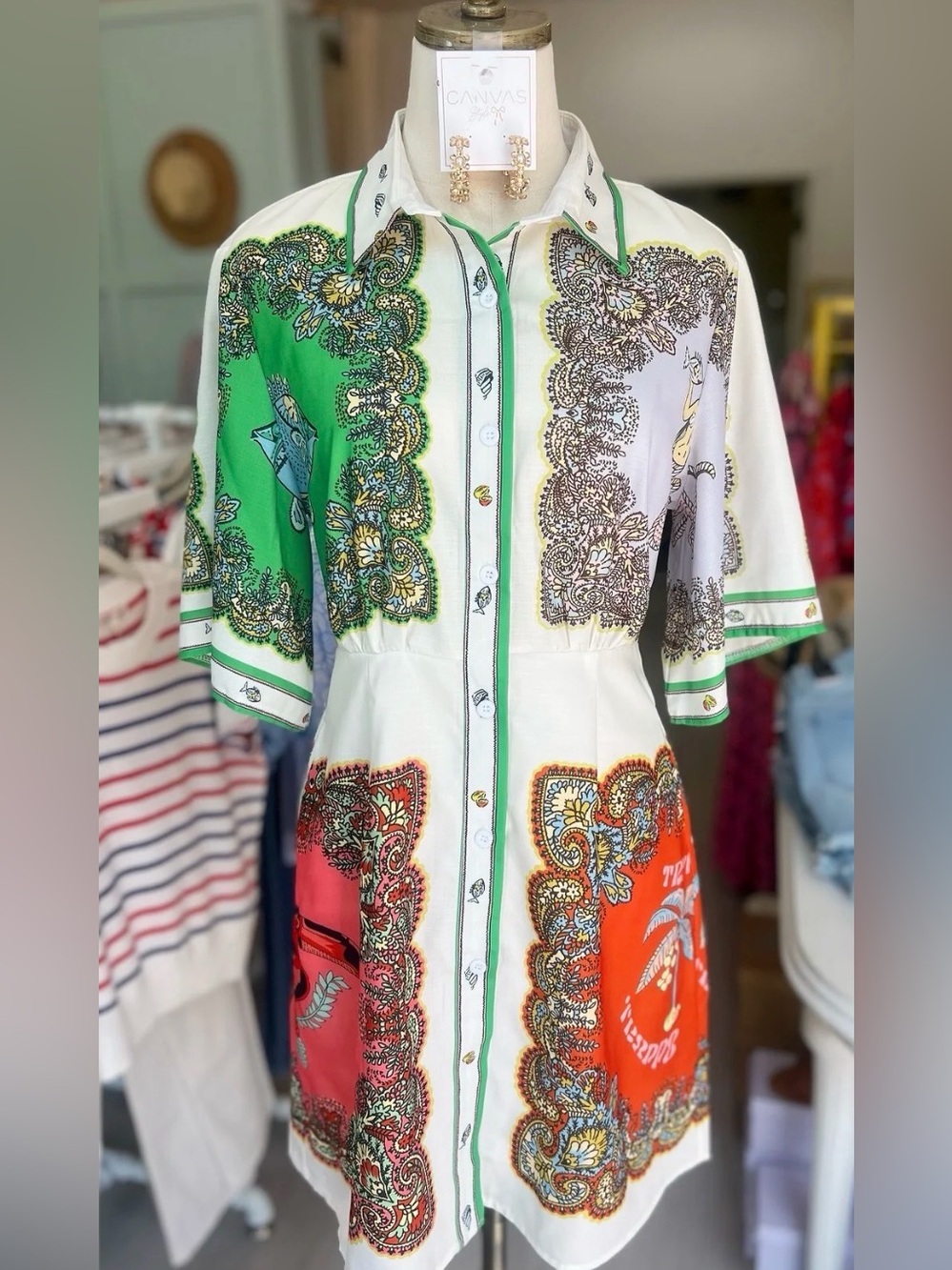 NWT Sz M graphic shirt dress